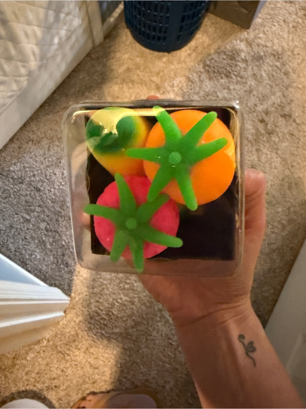 Schylling Groovy NeeDoh Fruit Stress Toy - Orange & Pink - Picture 5 of 7